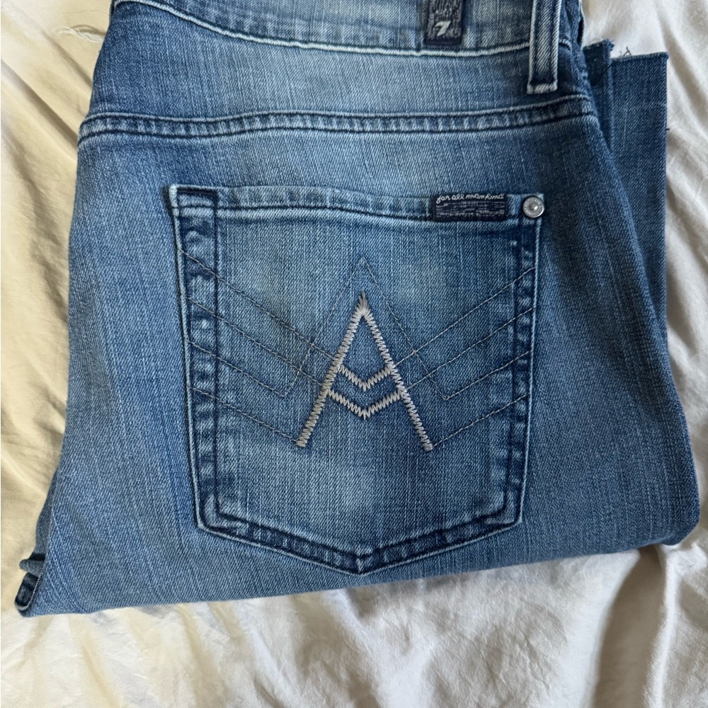 7 For All Mankind Light Blue Boot Cut Jeans